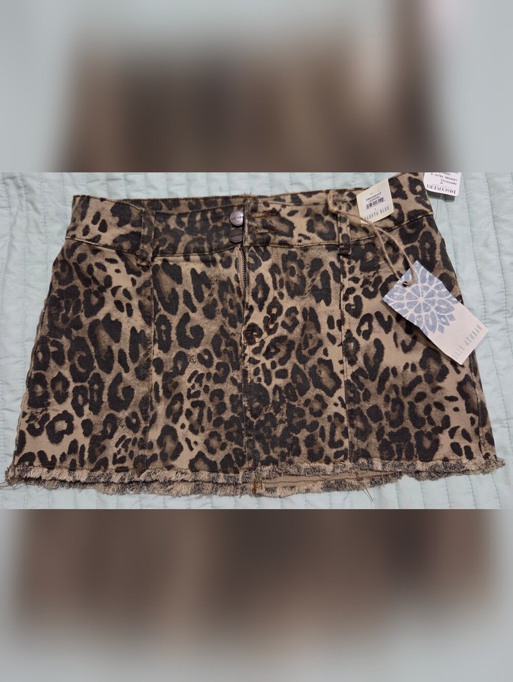 Leopard Print Mini Skirt - Brown/Black